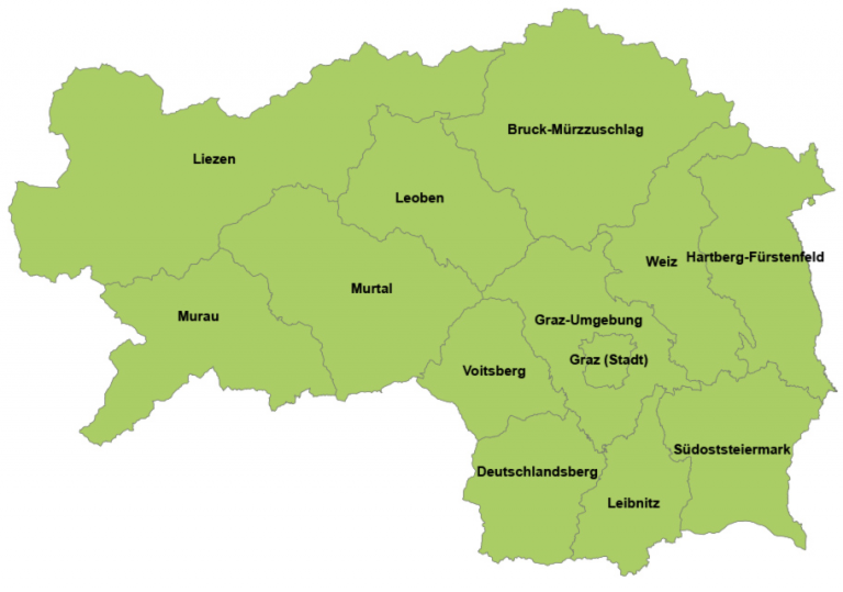 Steirische Bezirke – EUBIS Steiermark